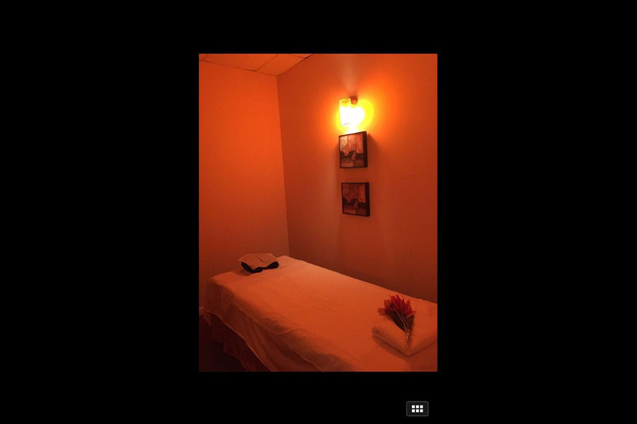 Private massage treatment room at Cupid Spa Charlotte
