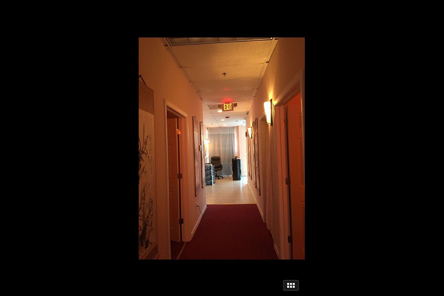Private room hallway at Cupid Spa